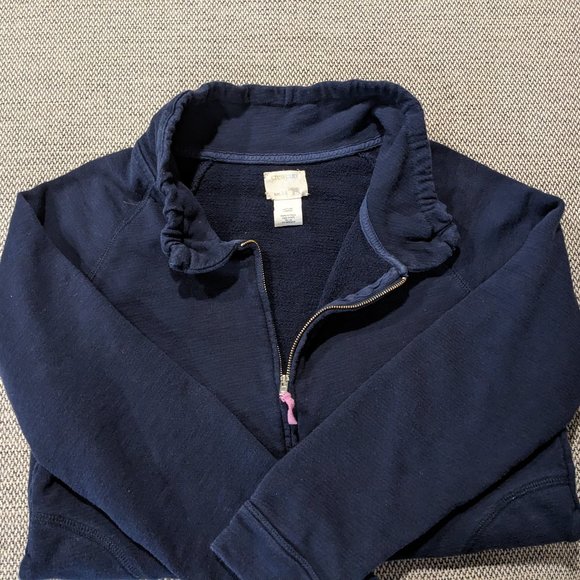 J Crew  Girls zip front cardigan sweatshirt in navy, size 14 - Picture 5 of 5